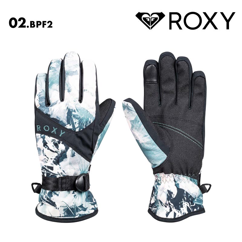 ROXY/ロキシー レディース スノー 5指グローブ ROXY JETTY GLOVES 2024-25 SNOW ERJHN03251 スキー スノボ スノーボード 撥水 耐水 タッチパネル対応 操作性 リーシュコード リストアジャスター 防寒 女性用