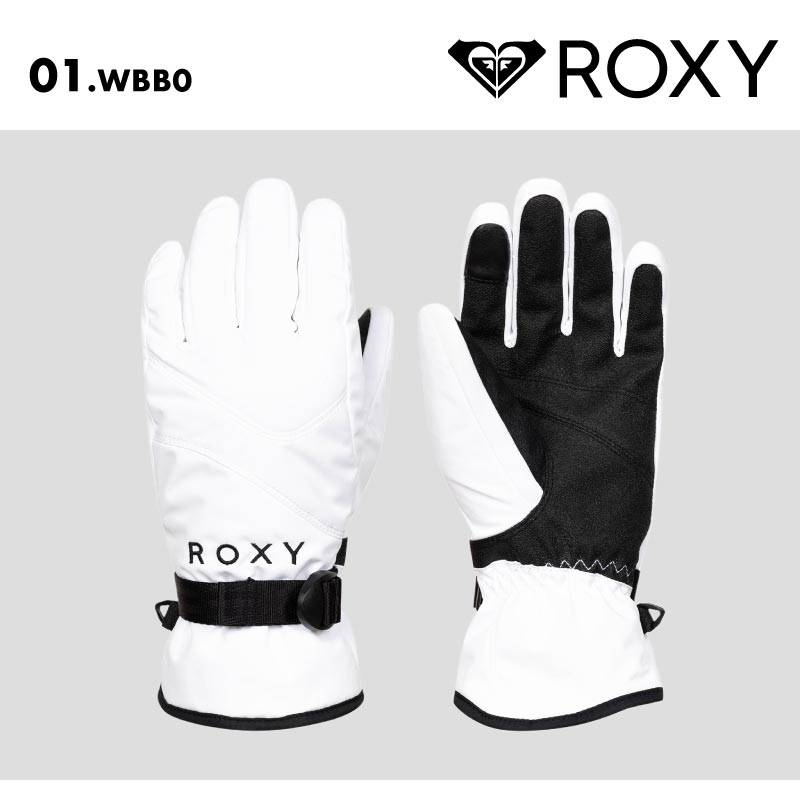 ROXY/ロキシー レディース スノー 5指グローブ ROXY JETTY SOLID GLOVES 2024-25 SNOW RGV243402 スキー スノボ スノーボード 撥水 耐水 タッチパネル対応 操作性 リーシュコード リストアジャスター 防寒 女性用