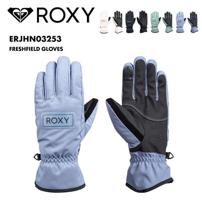 ROXY/ロキシー レディース スノー 5指グローブ FRESHFIELD GLOVES 2024-25 SNOW ERJHN03253 スキー スノボ スノーボード 撥水 着脱簡単 タッチパネル対応 ゴーグルポケット拭き リーシュコード 起毛 防寒 女性用