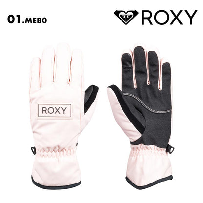 ROXY/ロキシー レディース スノー 5指グローブ FRESHFIELD GLOVES 2024-25 SNOW ERJHN03253 スキー スノボ スノーボード 撥水 着脱簡単 タッチパネル対応 ゴーグルポケット拭き リーシュコード 起毛 防寒 女性用