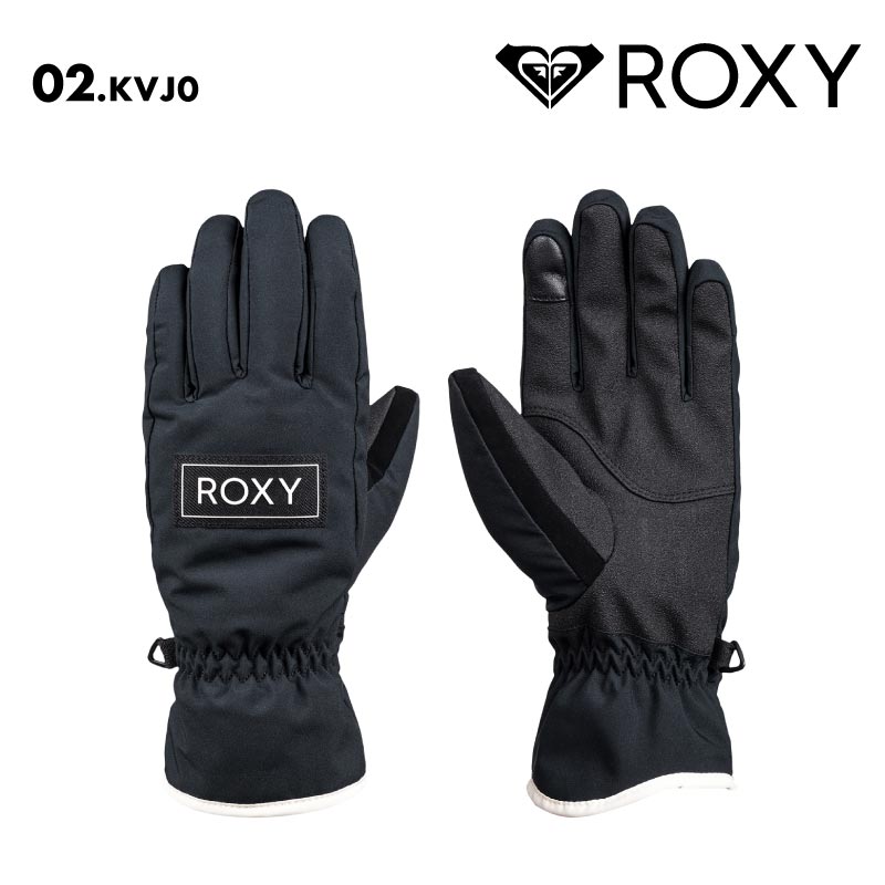 ROXY/ロキシー レディース スノー 5指グローブ FRESHFIELD GLOVES 2024-25 SNOW ERJHN03253 スキー スノボ スノーボード 撥水 着脱簡単 タッチパネル対応 ゴーグルポケット拭き リーシュコード 起毛 防寒 女性用