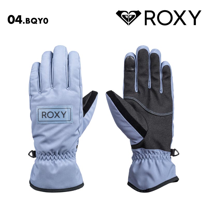 ROXY/ロキシー レディース スノー 5指グローブ FRESHFIELD GLOVES 2024-25 SNOW ERJHN03253 スキー スノボ スノーボード 撥水 着脱簡単 タッチパネル対応 ゴーグルポケット拭き リーシュコード 起毛 防寒 女性用