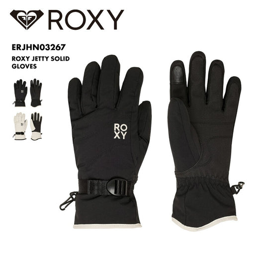 ROXY/ロキシー レディース 5指グローブ ROXY JETTY SOLID GLOVES 2025-26SNOW ERJHN03267 スノーグローブ 手袋 スノー スキー スノボ スノーボード 耐水 タッチパネル対応 防寒 ブランド 女性用