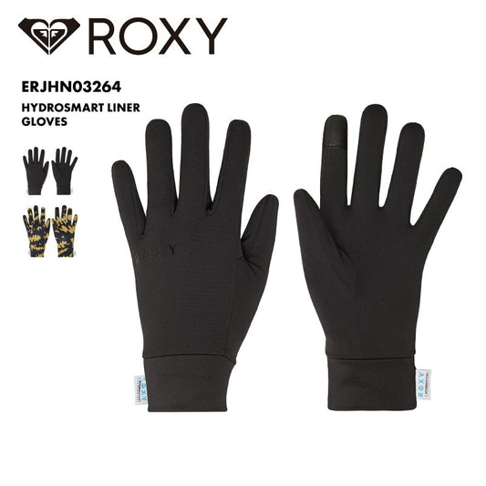 ROXY/ロキシー レディース インナーグローブ HYDROSMART LINER GLOVES 2025-26SNOW ERJHN03264 スノーグローブ 手袋 スノー スキー スノボ スノーボード 薄手 タッチパネル対応 ストレッチ素材 ブランド 女性用[メール便発送 25FW-01]
