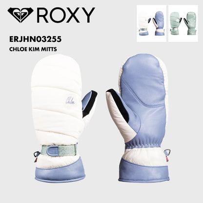 ROXY/ロキシー レディース スノー ミトングローブ CHLOE KIM MITTS 2024-25 SNOW ERJHN03255 スキー スノボ スノーボード 撥水 防水 透湿 着脱簡単 リーシュコード リストアジャスター 防寒 女性用