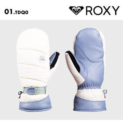 ROXY/ロキシー レディース スノー ミトングローブ CHLOE KIM MITTS 2024-25 SNOW ERJHN03255 スキー スノボ スノーボード 撥水 防水 透湿 着脱簡単 リーシュコード リストアジャスター 防寒 女性用