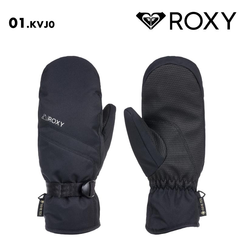 ROXY/ロキシー レディース GORE-TEX ミトングローブ GORE-TEX FIZZ MITT 2024-25 SNOW RGV243401 スキー スノボ スノーボード 防水 透湿 防風 保温 リーシュコード リストアジャスター 防寒 女性用