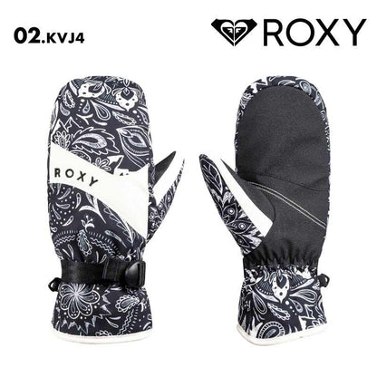 ROXY/ロキシー レディース スノー ミトングローブ ROXY JETTY MITT 2024-25 SNOW ERJHN03252 スキー スノボ スノーボード 撥水 耐水 リストベルト 保温 リーシュコード リストアジャスター 防寒 女性用