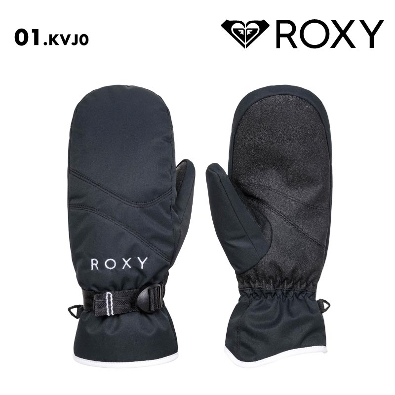 ROXY/ロキシー レディース スノー ミトングローブ ROXY JETTY SOLID MITT 2024-25 SNOW RGV243403 スキー スノボ スノーボード 撥水 耐水 リストベルト 保温 リーシュコード リストアジャスター 防寒 女性用