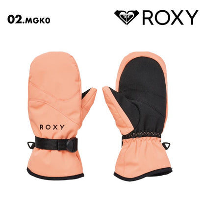 ROXY/ロキシー キッズ ジュニアスノー ミトングローブ ROXY JETTY GIRL SOLID MITT 2024-25 SNOW ERGHN03046 スキー スノボ スノーボード リストベルト 保温 こども 女の子 保温 防寒 手袋 ジュニア 子供用 こども用 男の子用 女の子用