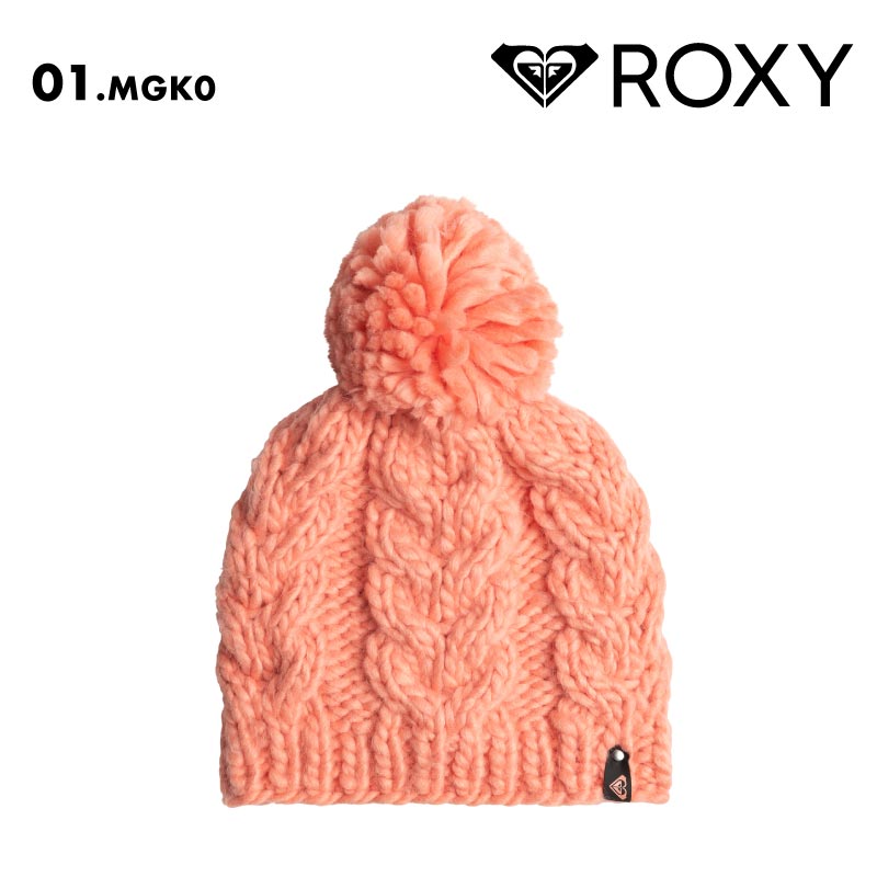 ROXY/ロキシー レディース ニット帽 ボンボン WINTER BEANIE 2024-25 SNOW ERJHA04325 帽子 スノボ スキー 防寒 ブランド かわいい おしゃれ 女性用