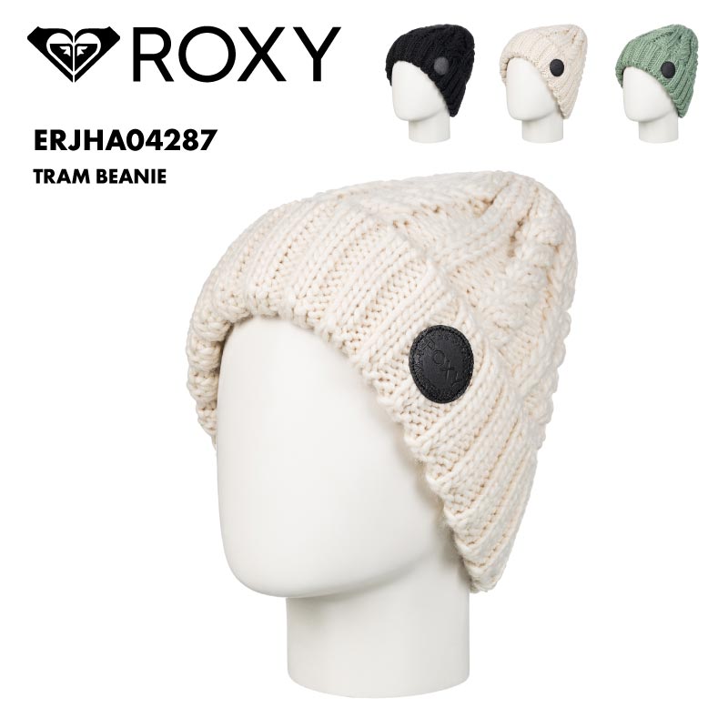 ROXY/ロキシー レディース ニット帽 TRAM BEANIE 2024-25 SNOW ERJHA04287 帽子 スノボ スキー ビーニー ニット ブランド おしゃれ かわいい 防寒 女性用