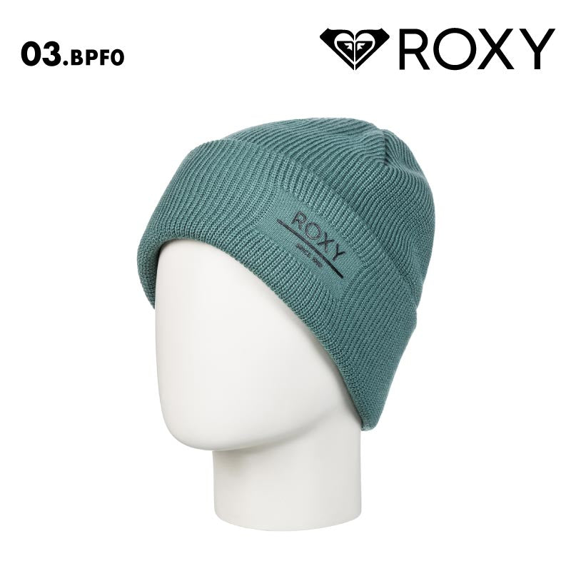 ROXY/ロキシー レディース ニット帽 FOLKER BEANIE 2024-25 SNOW ERJHA04288 帽子 スノボ スキー ビーニー ロゴ ブランド おしゃれ かわいい 防寒 女性用【メール便発送 24FW-04】