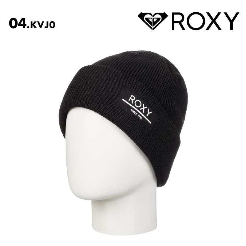 ROXY/ロキシー レディース ニット帽 FOLKER BEANIE 2024-25 SNOW ERJHA04288 帽子 スノボ スキー ビーニー ロゴ ブランド おしゃれ かわいい 防寒 女性用【メール便発送 24FW-04】