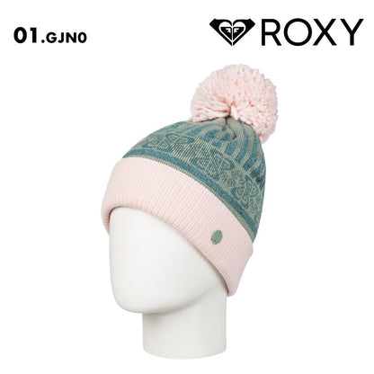 ROXY/ロキシー キッズ ジュニア ニット帽 ボンボン FROZEY GIRL BEANIE 2024-25 SNOW ERGHA03323 帽子 スノボ スキー ビーニー ロゴ ブランド おしゃれ かわいい 防寒 ジュニア 子供用 こども用 男の子用 女の子用