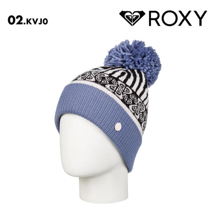 ROXY/ロキシー キッズ ジュニア ニット帽 ボンボン FROZEY GIRL BEANIE 2024-25 SNOW ERGHA03323 帽子 スノボ スキー ビーニー ロゴ ブランド おしゃれ かわいい 防寒 ジュニア 子供用 こども用 男の子用 女の子用