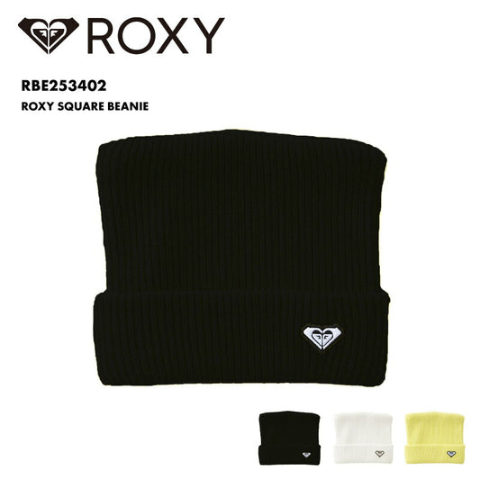 ROXY/ロキシー レディース ビーニー ROXY SQUARE BEANIE 2025-26SNOW RBE253402 帽子 ニット帽 スノー スキー スノボ スノーボード スクエア型 シンプル 防寒 ブランド 女性用[メール便発送 25FW-01]