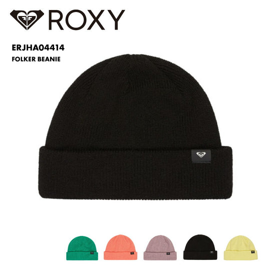 ROXY/ロキシー レディース ビーニー FOLKER BEANIE 2025-26SNOW ERJHA04414 帽子 ニット帽 スノー スキー スノボ スノーボード シンプル ブランド 女性用[メール便発送 25FW-01]