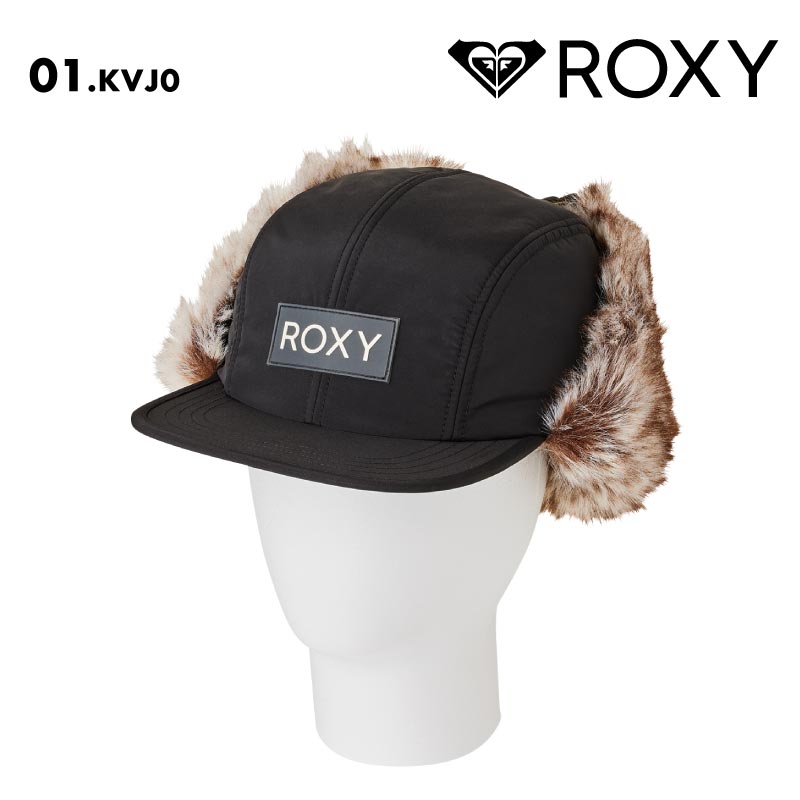 ROXY/ロキシー レディース パイロットハット ROXY SNOWY HAT 2024-25 SNOW RHA243411 フライトキャップ スノボ おしゃれ かわいい コーデュロイ 耳当て 防寒 帽子 飛行帽 女性用