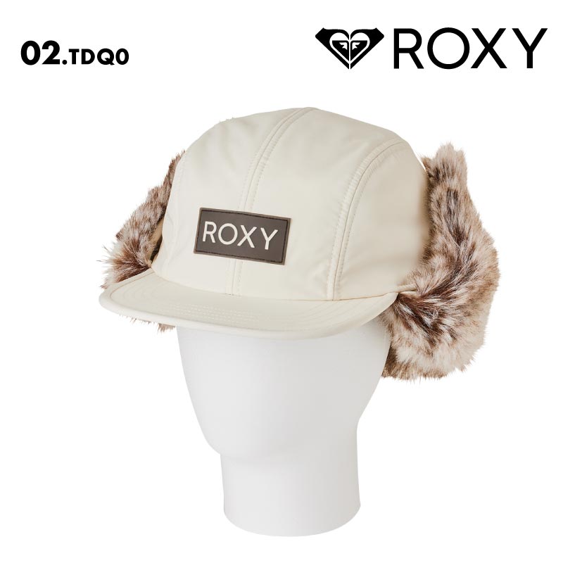 ROXY/ロキシー レディース パイロットハット ROXY SNOWY HAT 2024-25 SNOW RHA243411 フライトキャップ スノボ おしゃれ かわいい コーデュロイ 耳当て 防寒 帽子 飛行帽 女性用