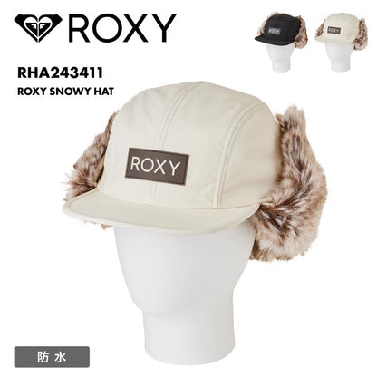 ROXY/ロキシー レディース パイロットハット ROXY SNOWY HAT 2024-25 SNOW RHA243411 フライトキャップ スノボ おしゃれ かわいい コーデュロイ 耳当て 防寒 帽子 飛行帽 女性用