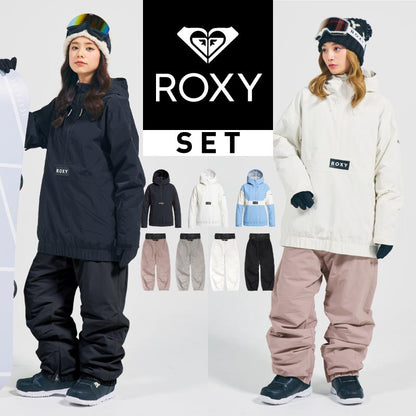 [新作予約 納期11月下旬] ROXY×ICEPARDAL スノーボードウェア レディース 上下セット レギュラーシルエット 中綿入り 撥水 防寒 26-27モデル RXS-G