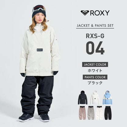 [新作予約 納期11月下旬] ROXY×ICEPARDAL スノーボードウェア レディース 上下セット レギュラーシルエット 中綿入り 撥水 防寒 26-27モデル RXS-G