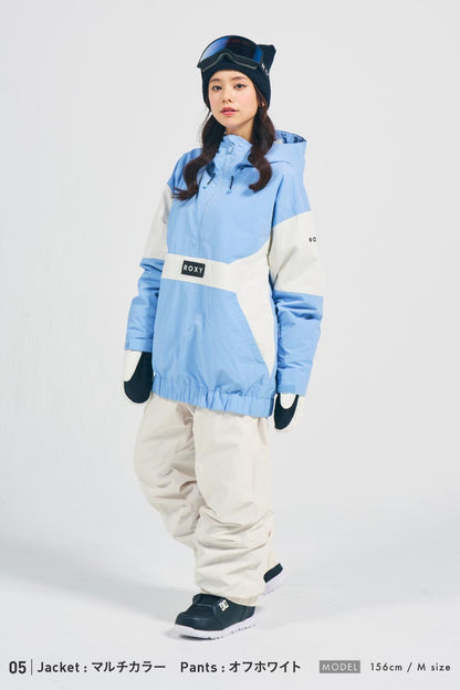 [新作予約 納期11月下旬] ROXY×ICEPARDAL スノーボードウェア レディース 上下セット レギュラーシルエット 中綿入り 撥水 防寒 26-27モデル RXS-G