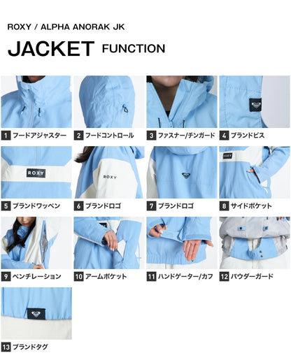 [新作予約 納期11月下旬] ROXY×ICEPARDAL スノーボードウェア レディース 上下セット レギュラーシルエット 中綿入り 撥水 防寒 26-27モデル RXS-G