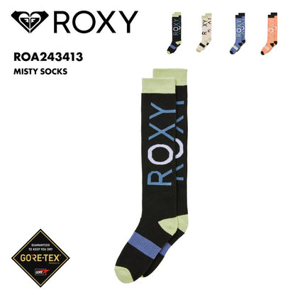 ROXY/ロキシー レディース スノーソックス MISTY SOCKS 2024-25 SNOW ROA243413 スノボ スノーボード スキー 靴下 厚手 冬 登山 防寒 あったか ブランド 女性用【メール便発送 24FW-04】