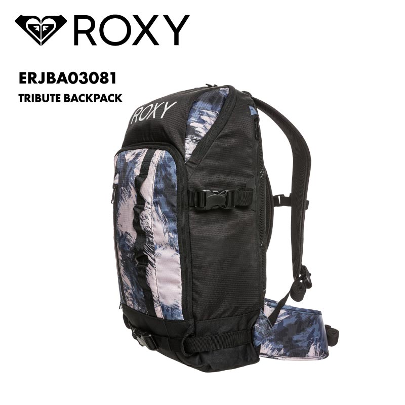 ROXY/ロキシー レディース バックパック TRIBUTE BACKPACK 2024-25 SNOW ERJBA03081 リュック ロゴ 黒 ブランド おしゃれ 通学 通勤 カバン 女性用