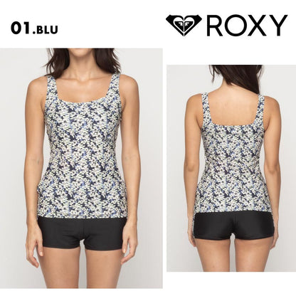 ROXY/ロキシー フィットネス水着 上下SET LOOK UP 2024 FALL SPORTS & FITNESS RSW244501 スイムウェア セパレート セット タンクトップ ショートパンツ レギンス 2点 UVカット かわいい ブランド 女性用