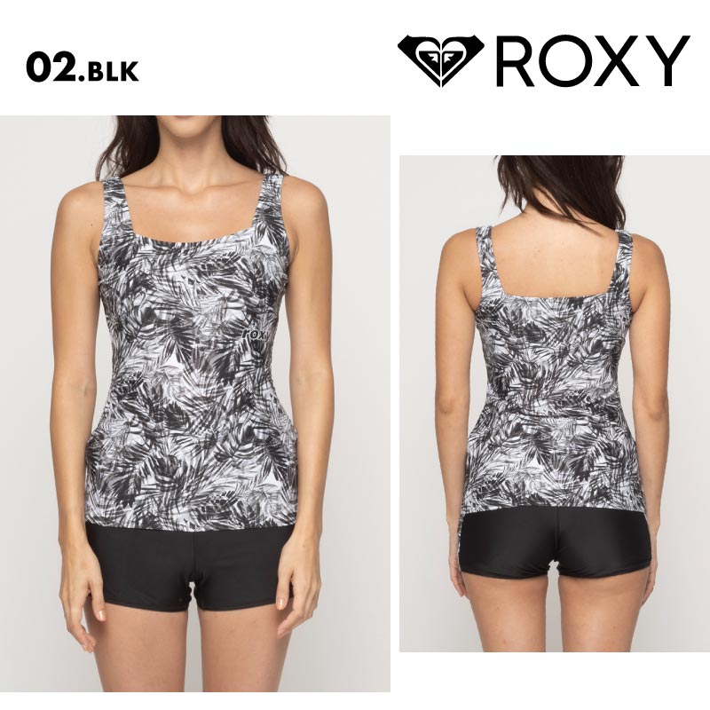 ROXY/ロキシー フィットネス水着 上下SET LOOK UP 2024 FALL SPORTS & FITNESS RSW244501 スイムウェア セパレート セット タンクトップ ショートパンツ レギンス 2点 UVカット かわいい ブランド 女性用