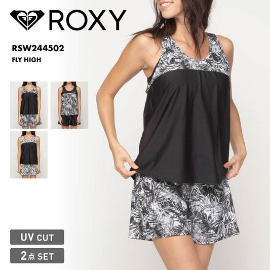 ROXY/ロキシー フィットネス水着 上下SET FLY HIGH 2024 FALL SPORTS & FITNESS RSW244502 スイムウェア セパレート セット タンクトップ ショートパンツ 2点 UVカット かわいい ブランド おしゃれ 女性用