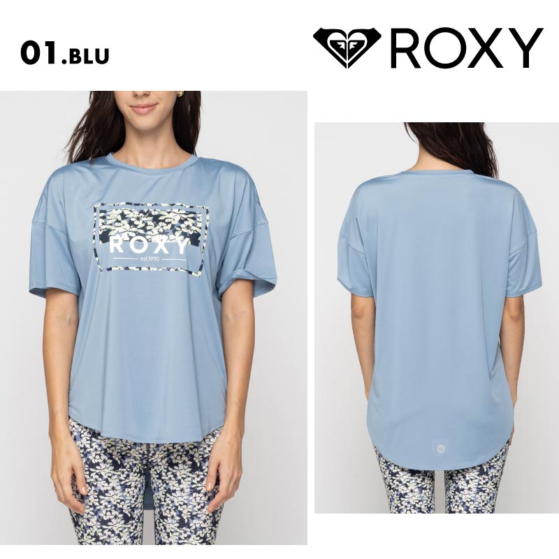 ROXY/ロキシー 水陸両用 UVカット Tシャツ HEALING TIME S/S TEE 2024 FALL SPORTS & FITNESS RST244518 スイムウェア 水着 ビーチ ゆったり ジム ヨガ フィットネス スポーツウェア ブランド かわいい 女性用【メール便発送 24FW-01】