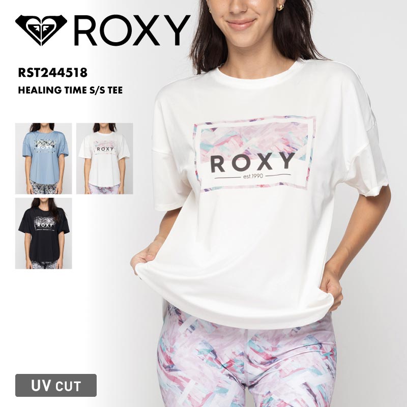 ROXY/ロキシー 水陸両用 UVカット Tシャツ HEALING TIME S/S TEE 2024 FALL SPORTS & FITNESS RST244518 スイムウェア 水着 ビーチ ゆったり ジム ヨガ フィットネス スポーツウェア ブランド かわいい 女性用【メール便発送 24FW-01】