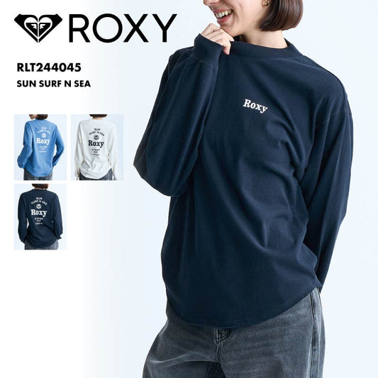 ROXY/ロキシー  長袖 Tシャツ SUN SURF N SEA 2024 FALL&WINTER RLT244045 ロンT ロングTシャツ ロングスリーブ トップス ブランド サーフィン かわいい おしゃれ 黒 白 女性用【メール便発送 24FW-01】