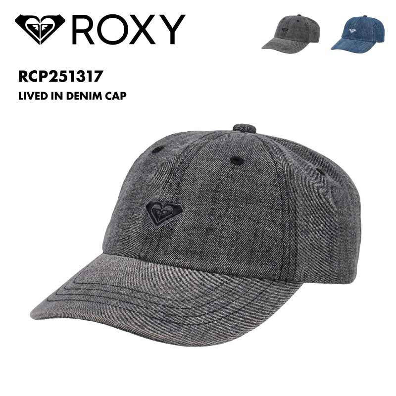 ROXY/ロキシー レディース キャップ LIVED IN DENIM CAP 2025 SPRING JP RCP251317 帽子 ぼうし 紫外線対策 ブランド サイズ調整 シンプル おしゃれ ツバ 春夏 アウトドア 女性用