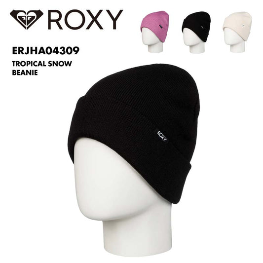 ROXY/ロキシー  ニット帽 TROPICAL SNOW BEANIE 2024 FALL&WINTER ERJHA04309 ビーニー ニット帽子 かわいい 防寒 黒 ベージュ 白 ピンク おしゃれ スノボ 女性用【メール便発送 24FW-01】