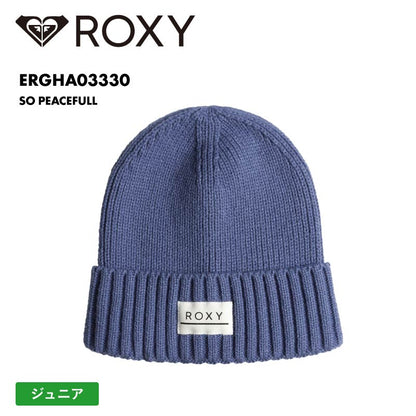 ROXY/ロキシー ニット帽 SO PEACEFULL 2024 FALL&WINTER ERGHA03330 ビーニー 防寒 スノボ スノーボード かわいい おしゃれ ニット帽子 ブランド 青 冬 ジュニア 子供用 こども用 男の子用 女の子用【メール便発送 24FW-01】