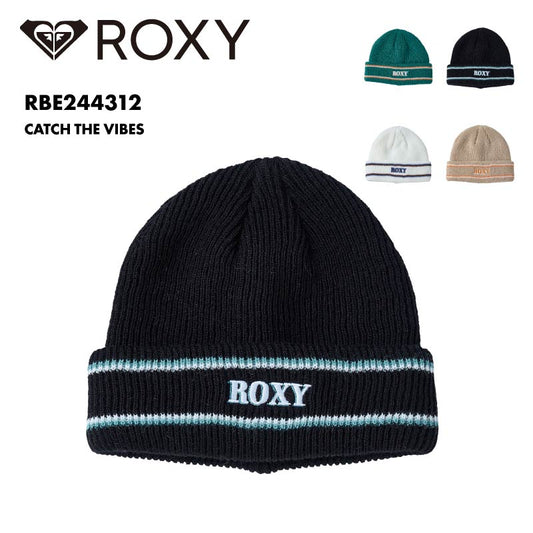 ROXY/ロキシー  ニット帽 CATCH THE VIBES 2024 FALL&WINTER RBE244312 ビーニー ニット帽子 防寒 スノボ スノー かわいい おしゃれ ブランド 冬 ロゴ 女性用【メール便発送 24FW-01】