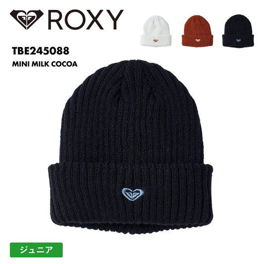 ROXY/ロキシー  ニット帽 MINI MILK COCOA 2024 FALL&WINTER TBE245088 ビーニー ニット帽子 ロゴ 防寒 スノボ スノー かわいい おしゃれ ブランド 冬 ジュニア 子供用 こども用 男の子用 女の子用【メール便発送 24FW-01】