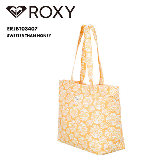 ROXY/ロキシー レディース トートバッグ SWEETER THAN HONEY 2025 SPRING GLOBAL ERJBT03407 ビッグサイズ 大きめ 鞄 バッグ 花柄 ビーチ プール キャンバス素材 内ポケット ファスナー付 女性用