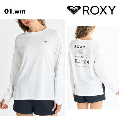 ROXY/ロキシー レディース 長袖 ラッシュガード Tシャツ HISTORICAL LOGO L/S 2025 SPRING JP RLY251036 長袖 Tシャツ ビーチ サーフィン プール 海水浴 海 無地 シンプル サムホール 女性用【メール便発送 25SS-01】