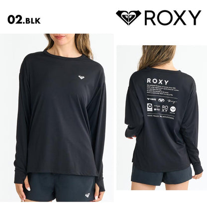 ROXY/ロキシー レディース 長袖 ラッシュガード Tシャツ HISTORICAL LOGO L/S 2025 SPRING JP RLY251036 長袖 Tシャツ ビーチ サーフィン プール 海水浴 海 無地 シンプル サムホール 女性用【メール便発送 25SS-01】