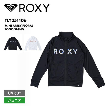 ROXY/ロキシー ジュニア ジップアップ ラッシュガード MINI ARTSY FLORAL LOGO STAND 2025 SPRING JP TLY251106 長袖 UVカット ビーチ サーフィン プール 海水浴 海 無地 シンプル 正規品 ジュニア 子供用 こども用 男の子用 女の子用【メール便発送 25SS-01】