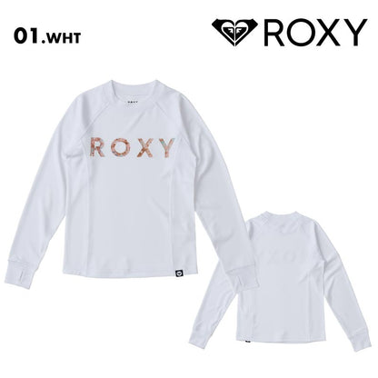 ROXY/ロキシー ジュニア 長袖 ラッシュガード MINI ARTSY FLORAL LOGO 2025 SPRING JP TLY251107 長袖 UVカット ビーチ サーフィン プール 海水浴 海 無地 シンプル 正規品 ジュニア 子供用 こども用 男の子用 女の子用【メール便発送 25SS-01】