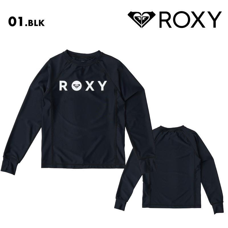 ROXY/ロキシー ジュニア 長袖 ラッシュガード MINI RASHIE L/S 2025 SPRING JP TLY251111 長袖 UVカット ビーチ サーフィン プール 海水浴 海 無地 シンプル 正規品 ジュニア 子供用 こども用 男の子用 女の子用【メール便発送 25SS-01】