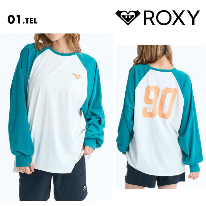 ROXY/ロキシー レディース 長袖 ラッシュガード WAVE CLUB LUSH TEE 26 SPRING RLY261026 ボード 水着 サーフィン Tシャツ 海水浴 ビーチ サムホール おしゃれ ラグラン ロゴ 女性用【メール便発送 26SS-01】