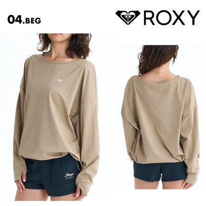 ROXY/ロキシー レディース 長袖 ラッシュガード LUMINA 26 SPRING RLY261029 ボード 水着 サーフィン Tシャツ 海水浴 ビーチ サムホール おしゃれ ボーダー ロゴ 女性用【メール便発送 26SS-01】